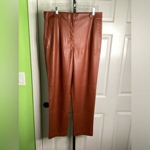 Loft Brown Faux Leather Pants, size 10T